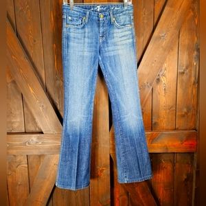 7 For All Man Kind Bootcut Mid Rise A Pocket Flare Jeans Size 25